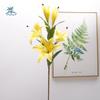 5 Head Artificial Flower Branch Real Touch Elegant Simulation Lilium Brownii Flower Handmade Plastic Fake Flowers
