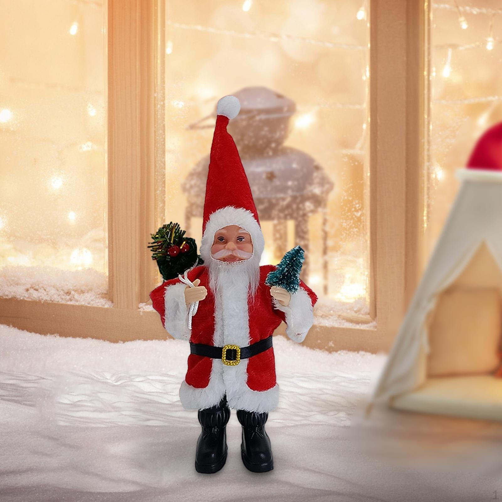 

Christmas Hanging Ornament Santa Claus Plush Doll Desktop Figurine Xmas Tree Decor