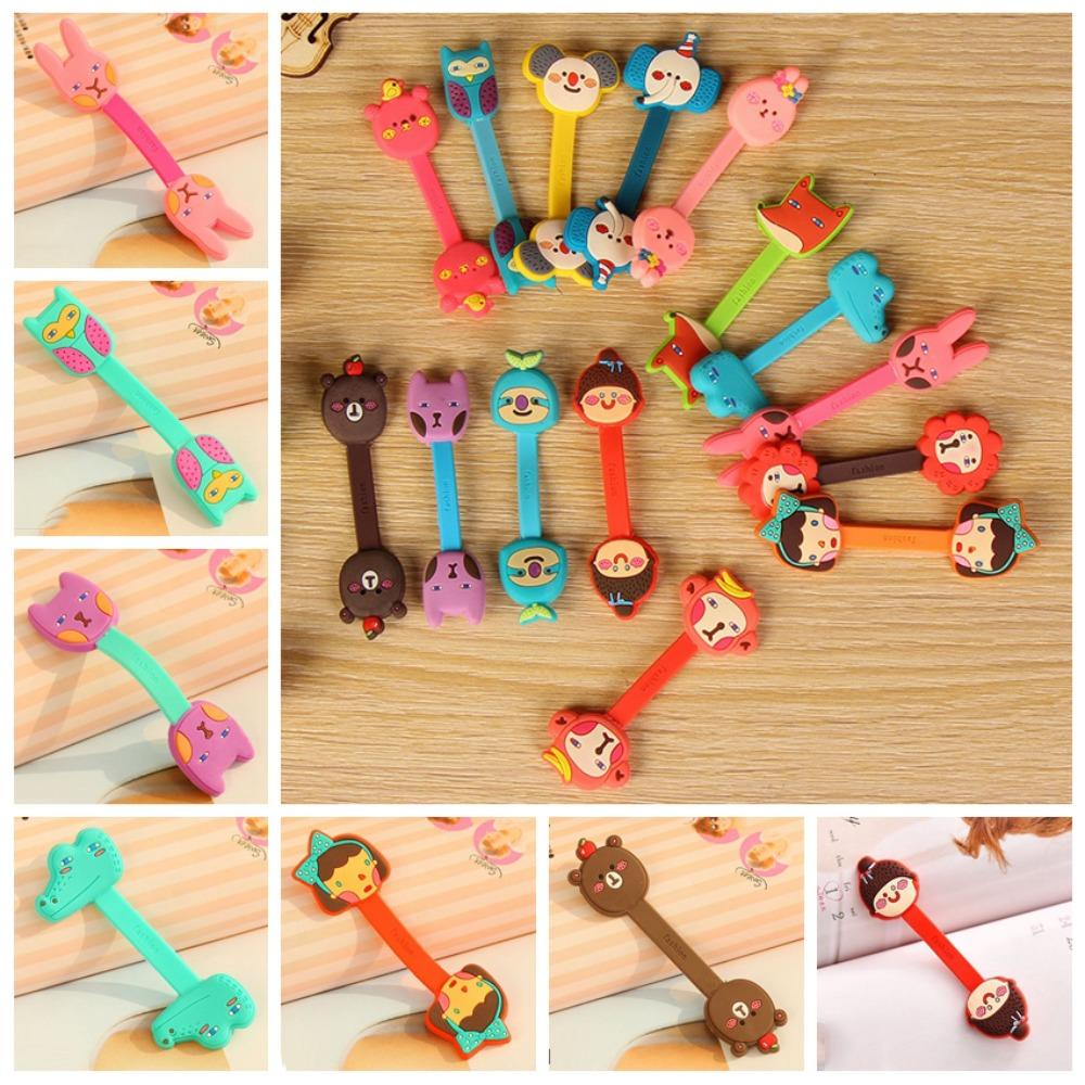 

2 шт. Управление шнуром Мультфильм Кабель Моталка Противозапутывающий Органайзер для кабеля данных Кабель для наушников brown bear