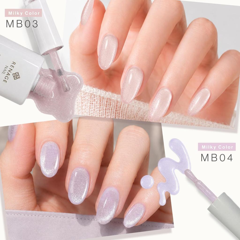 Magnetic Nail Gel Nail Polish 6-Color Set, 15ml, HEMA-Free, UV/LED Compatible, Supervised by Nail Artist ASKA, Magnetic Color Gel, Cat Eye Gel, Large