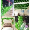 Silk Artificial Ivy Rattan Leaf Garland Plant Vine Home Wedding Bathroom Decoration Garden Festival Party Decor