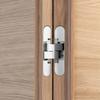 B118 Zinc Alloy 3D Adjustable Invisible Door Hinge 180° Swing Concealed Cross Hinge for Wood Bifold Doors