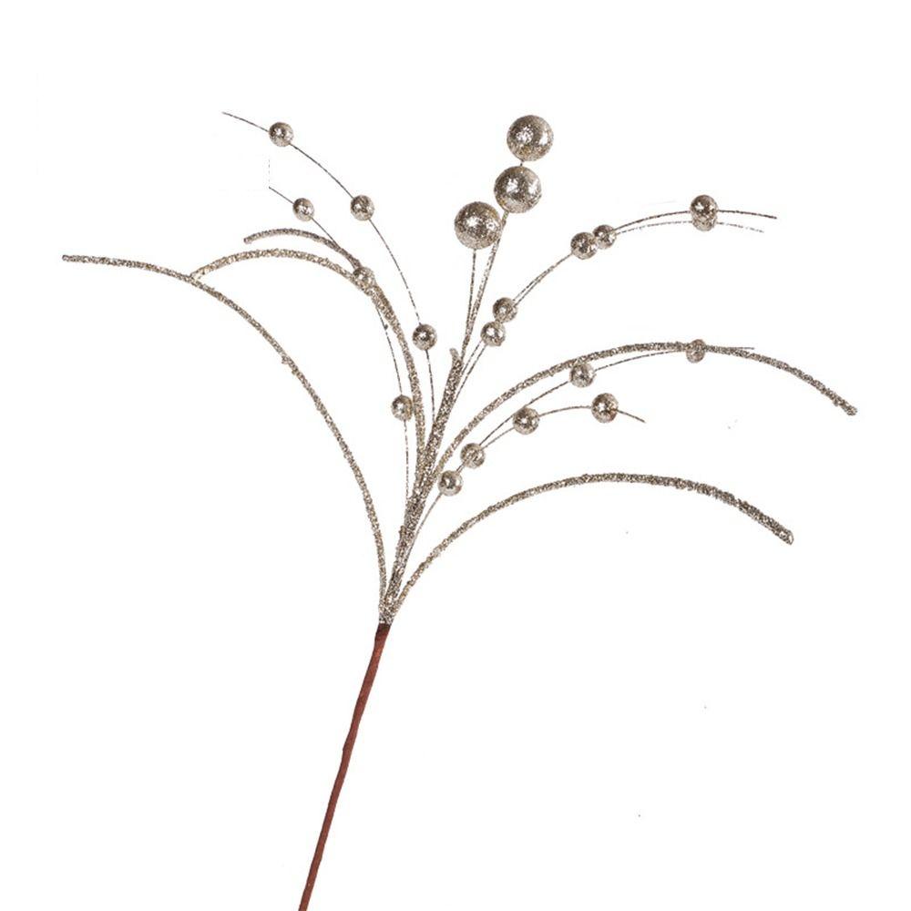 Lifelike Glitter Berry Branches Foam Fake Red Berry  Office Hotel Decorations