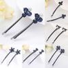 Women Girls Flowers Shaped Edge Clamp Crystal Rhinestone Hair Clip Bling Headwear Barrette Hairpin