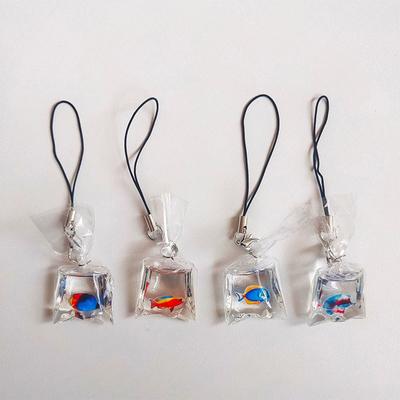 Sevimli Telefon Takıları Yaratıcı Simülasyon Altın Balık Anahtarlık Kolye Cep Telefonu Kılıfı Kolye Sırt Çantası Dekorasyon Aksesuarları Hediyeler