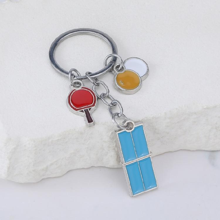 Unique Football/Basketball/Badminton/Table Tennis Pendant Keychain Key Holder Fashion Statement Accessory
