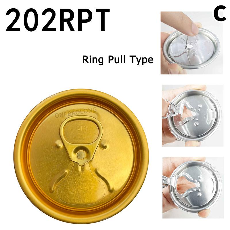 50Pz Coperchi con Anello di Tiraggio per Bevande Soda Birra Cola Coperchi per Lattine Alimentari Sigillo Copertura Mantenere Fresco 52Mm Coperchi per Lattine