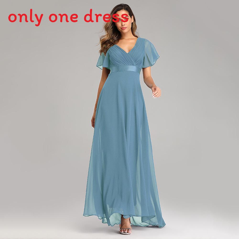 Chiffon Spring Summer Long Dress With Deep V Neck And Ruffle Details For Formal Events