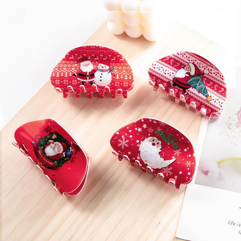 2025 Holiday Cartoon Claw Clip - Cute Christmas Hair Accessory