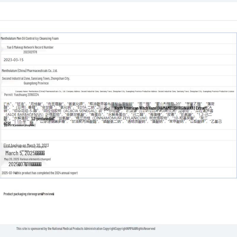 Mentholatum Men's Oil Control Cleansing Foam
