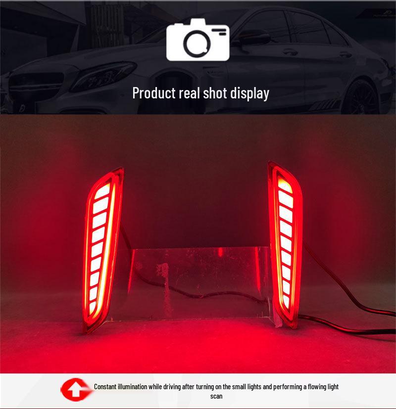 Sequential LED Turn Signals & Rear Fog Lights for 2020-2024 Toyota RAV4 Bumper Reflectors