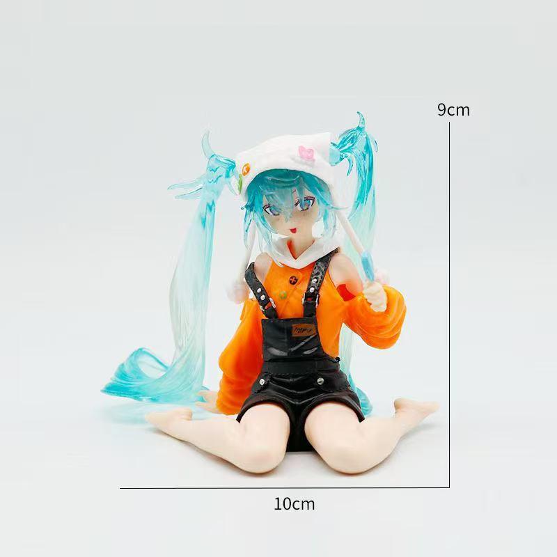 Original FuRyu Anime Figure Hatsune Miku Lollipop Noddle Stopper Toys Action Figurine PVC Model Collection Doll Gift