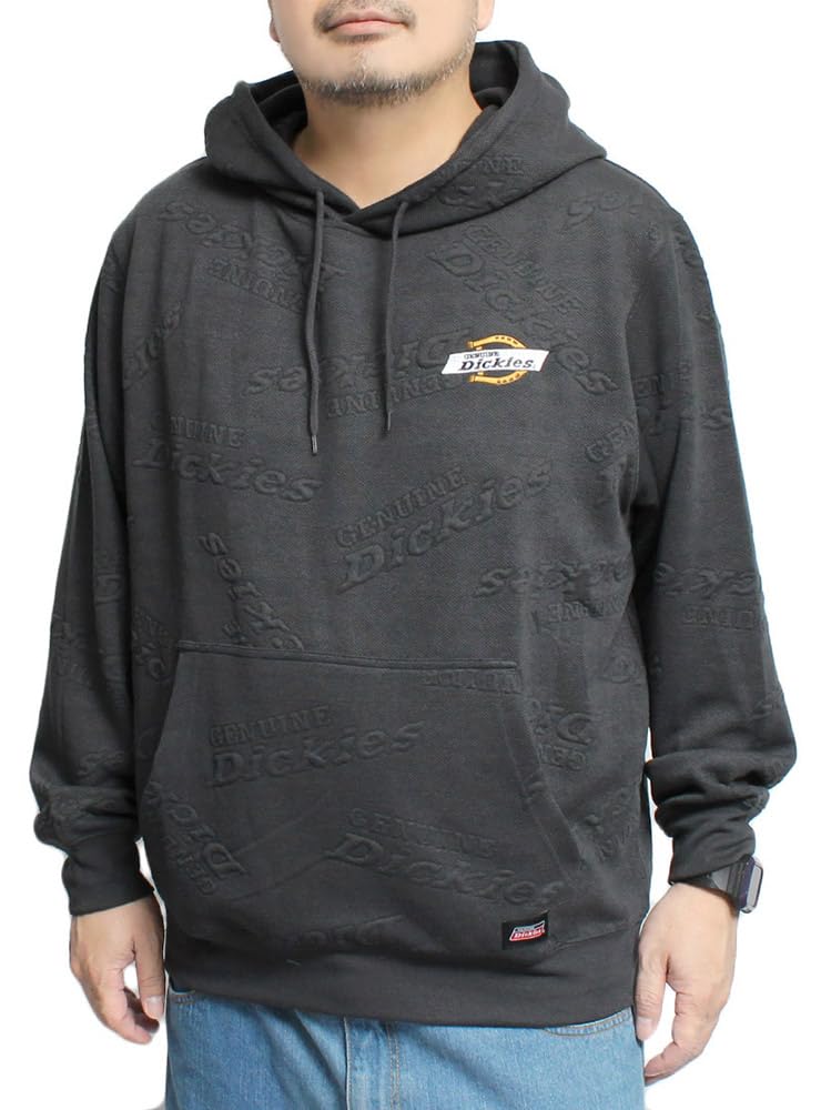 

Dickies GENUINE Men s Plus Size Pullover Hoodie with Puffy Jacquard Fleece Sweatshirt, Size 3L, Sumikuro (48)