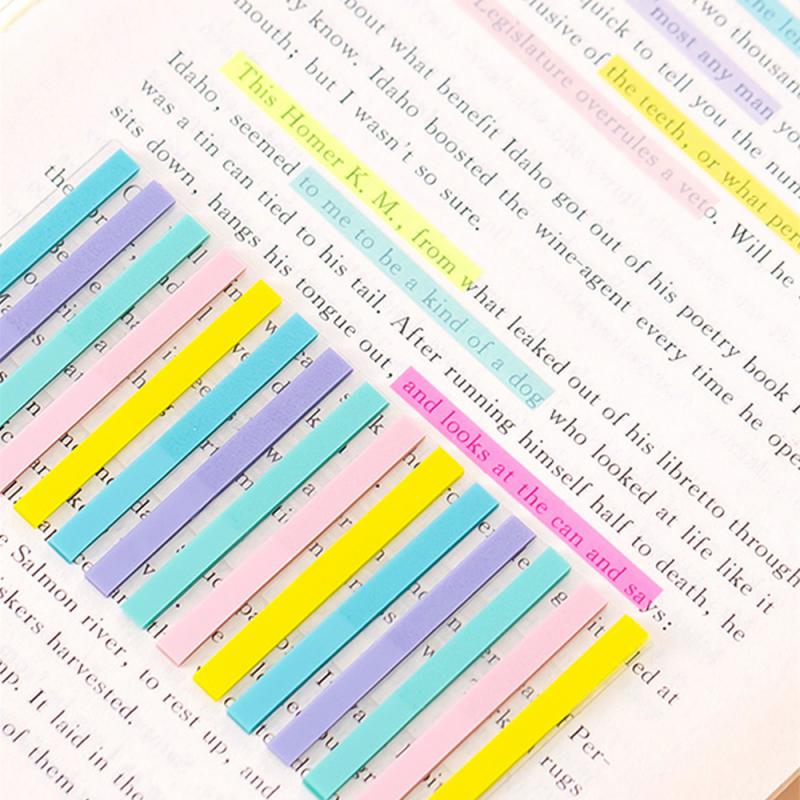 Translucent Notes Sticker Book Stamping Book Scrapbooking Flag Sticker Colorful Memo Sticker Self Adhesive Index Tab Reading Aid