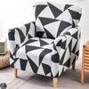 1PC Printing Tub Club Armchair Cover Stretch Sloping Arm Back Slipcover Soft Single Small Chair Seater Sofa Covers for Home Club