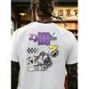 Herren T-Shirt Weiß Joe Bar Team Motorradrennen Grafikdruck Freizeitkleidung für Outdoor-Aktivitäten und den täglichen Gebrauch