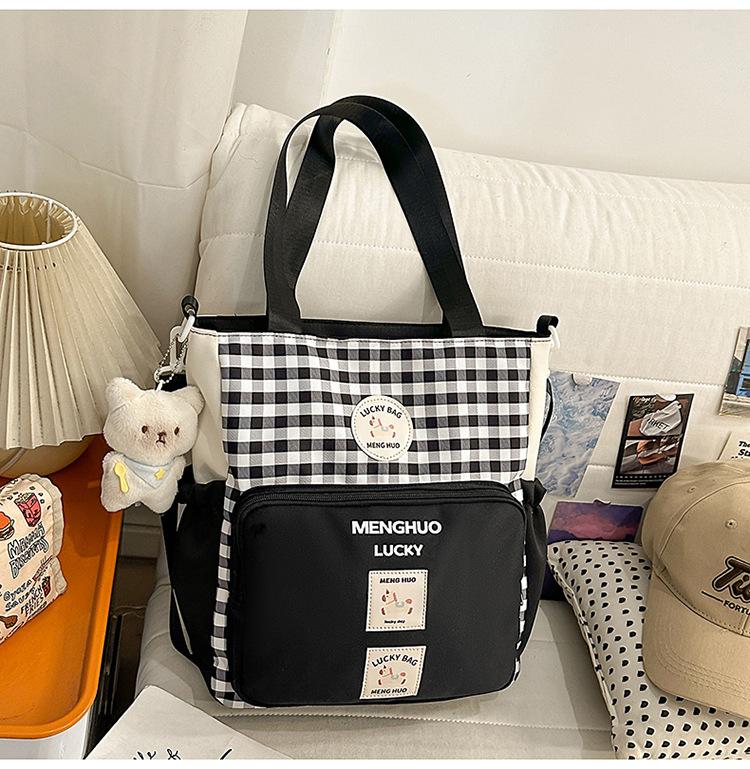 Schoolbag Girl Small Fresh Junior High School Student Schoolbag Ins Style Pattern Cute Lightweight Campus Backpack Versatile Tutoring Bag