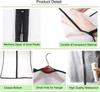 6 uds 60*100cm fundas de ropa fundas de ropa a prueba de polvo bolsa de abrigo a prueba de polillas con cremallera PEVA translúcido funda de vestido impermeable