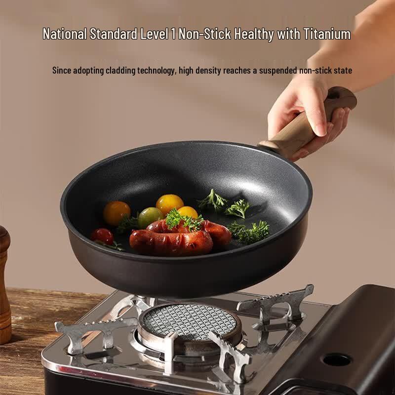 Zhishi Titanium Non-stick Wok Frying Pan with Lid
