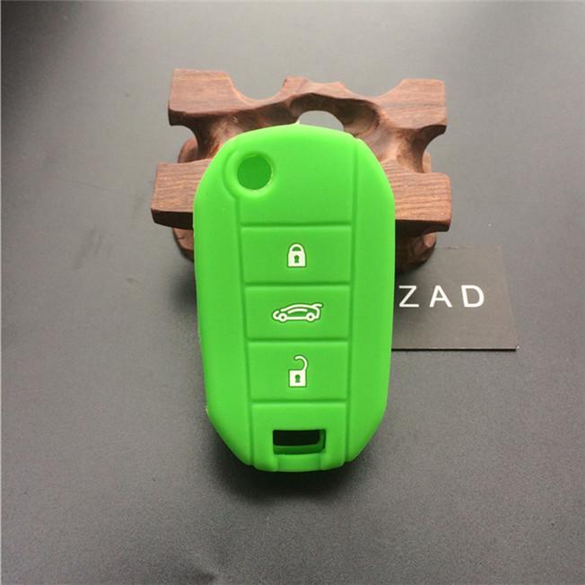 ZAD 3 Button Silicone Flip Remote Key Case Fob Cover Holder for Citroen C4 CACTUS C5 C3 C4L elysee key shell case