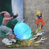21cm Dragon Ball Z Buu Vs Goku Model Super Saiyan Genki Bomb Action Figure Model Pvc Statue Doll Collection Model Toys Gift