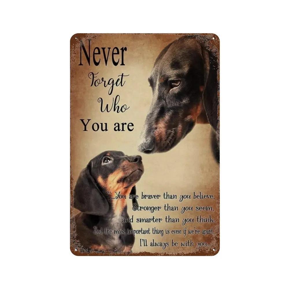 Vintage Funny Dachshund Dog Doberman Metal Tin Sign Your Butt Napkins My Lord Metal Poster Dachshund Art Metal Plaque Wall Decor 20x30cm(7.8x11.8inch)