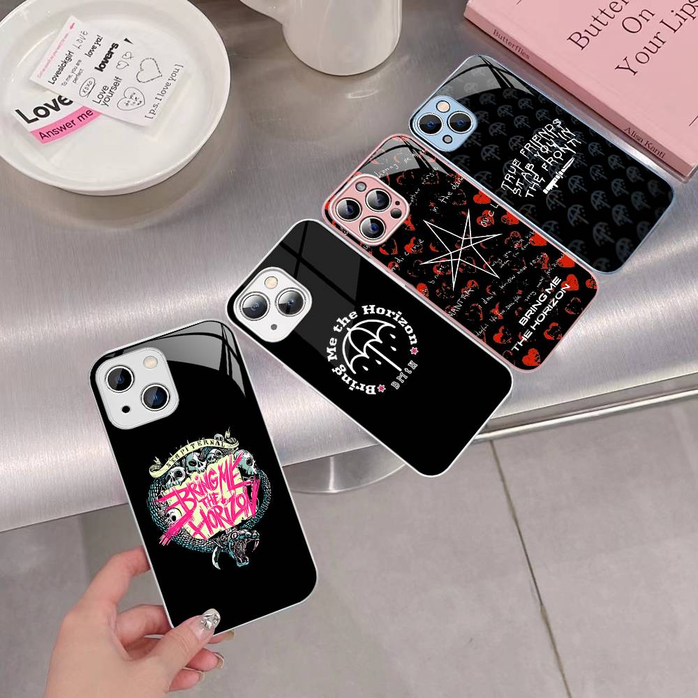 B-Bring M-Me The B-BMTH H-Horizon For IPhone 14 13 12 Mini 11 Pro XS Max X XR 14 Plus Tempered Glass Cover