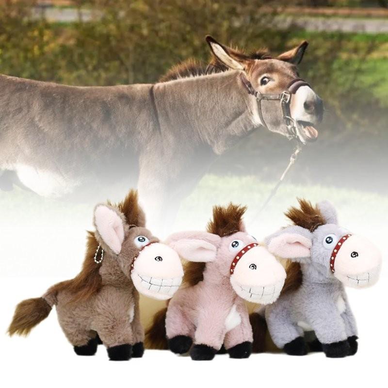 Toy Donkey Plush Doll Keychain Bag Decorative Ornament Pendant Pp Cotton Filling