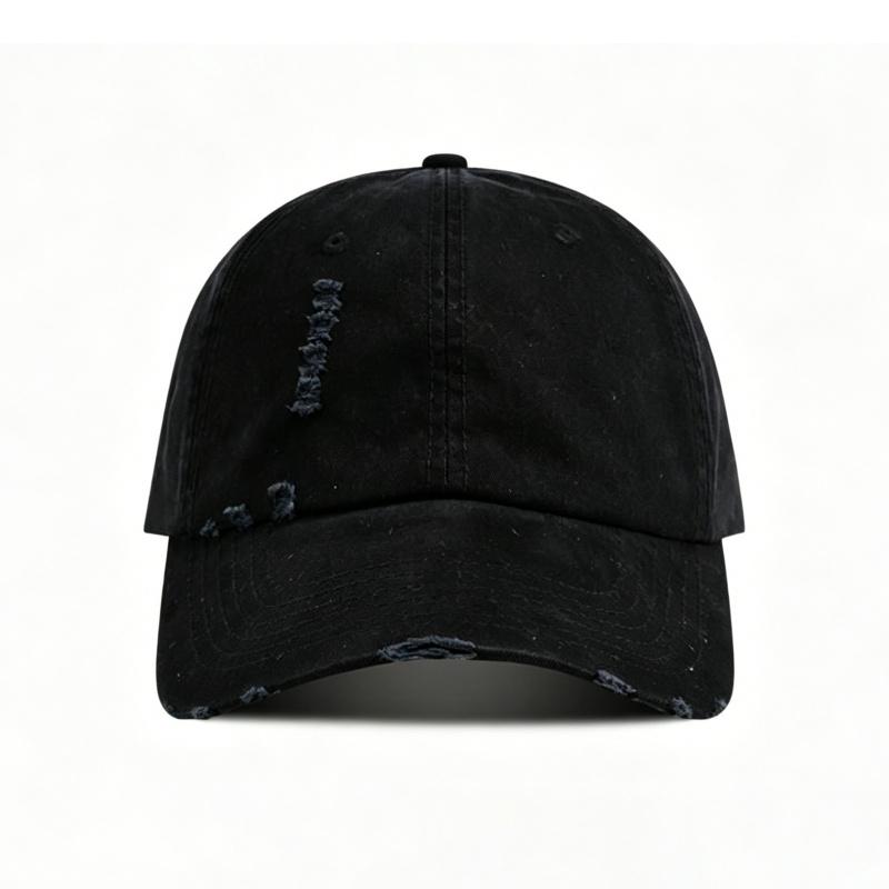Hot Sale Women's Ripped Baseball Cap Soft Adjustable Brim Face-Slimming Spring and Summer Stylish for Students Unisex Sun Hat