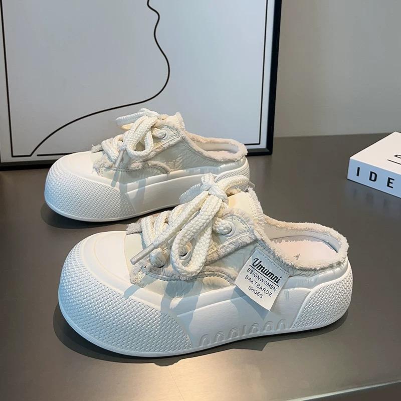 Original Design Burst Type Platform Baotou Slippers New Wear A Foot Pedal Cool Slippers Platform Shoes for Women 35 6898₽
