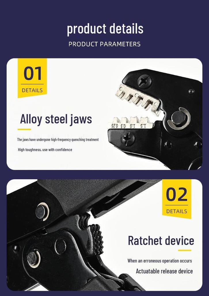 European Universal SN-58B Multifunctional Ratchet Wire Crimping Pliers Set