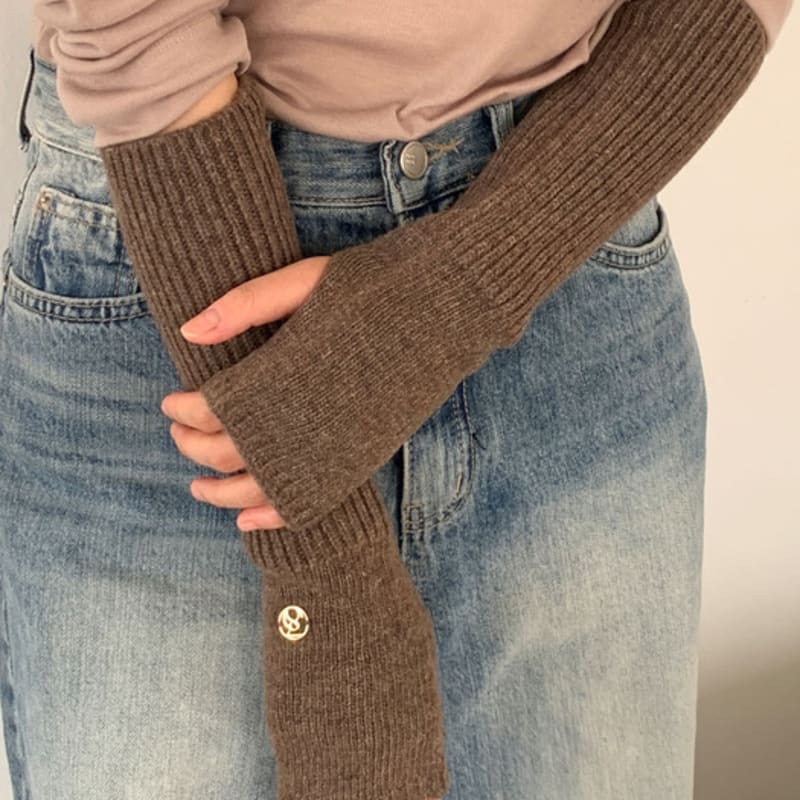 38comeoncommon Cashmere hand warmer (Dark Brown)