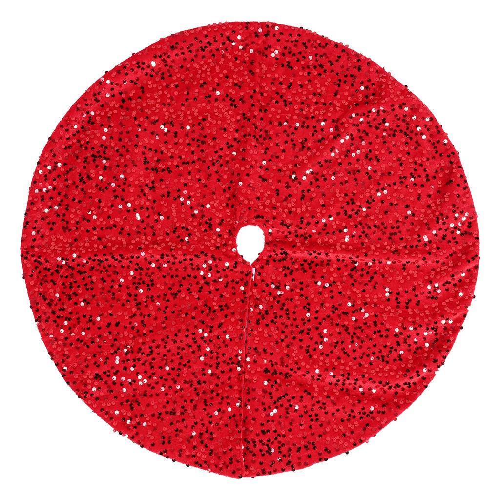 Red Tree Skirts W/ Small Sequin Sparkling Sequin Tree Skirt Small Tree Skirt for Home Party Holiday Indoor Outdoor Decorations