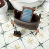 3Pcs/Set 1:12 Dollhouse Miniature Wooden Barrel Washboard Brush Laundry Scene Micro Landscape Ornaments Pretend Play Toys