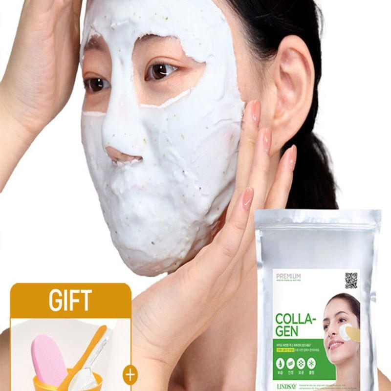 LINDSAY Premium Modeling Pack (Skin Care Shop Use) 1kg + 3 Pack Tools Set + Pink Sponge