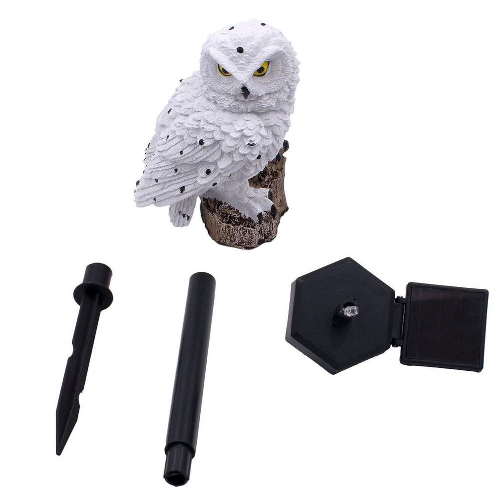 Waterproof Solar Power LED Light Garden Path Yard Lawn Owl Animal Ornament Lamp