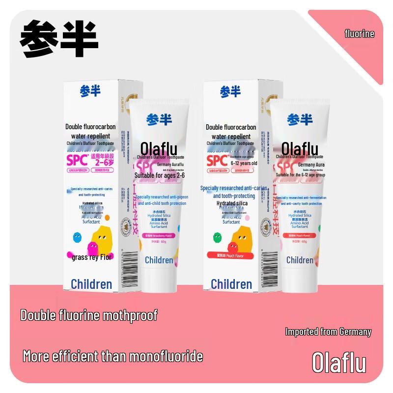 Canban Kids Olafluor Peach Toothpaste (6-12 Years)