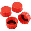 8PCS Solid Base Cap Kit 1.75" Red Coarse Thread Gas Can Replacement Gas Tank Solid Bottom Cap For Most Standard Opening Gas