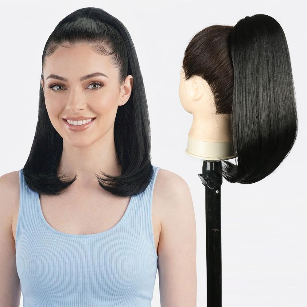 Julianna Short Curly Wavy Hairpieces Drawstring Ponytail Hair Extensions Synthetic Futura Fiber Ponytails for Women