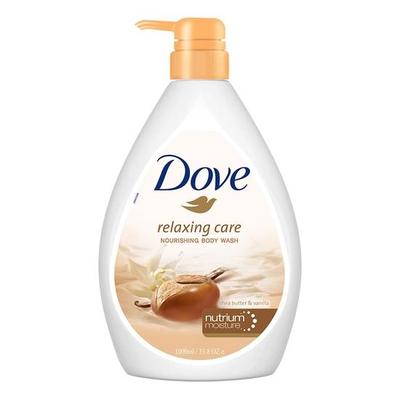 Relaxing Shea Butter Body Wash with Vanilla for Soft Skin, Soothing Scent, 1L