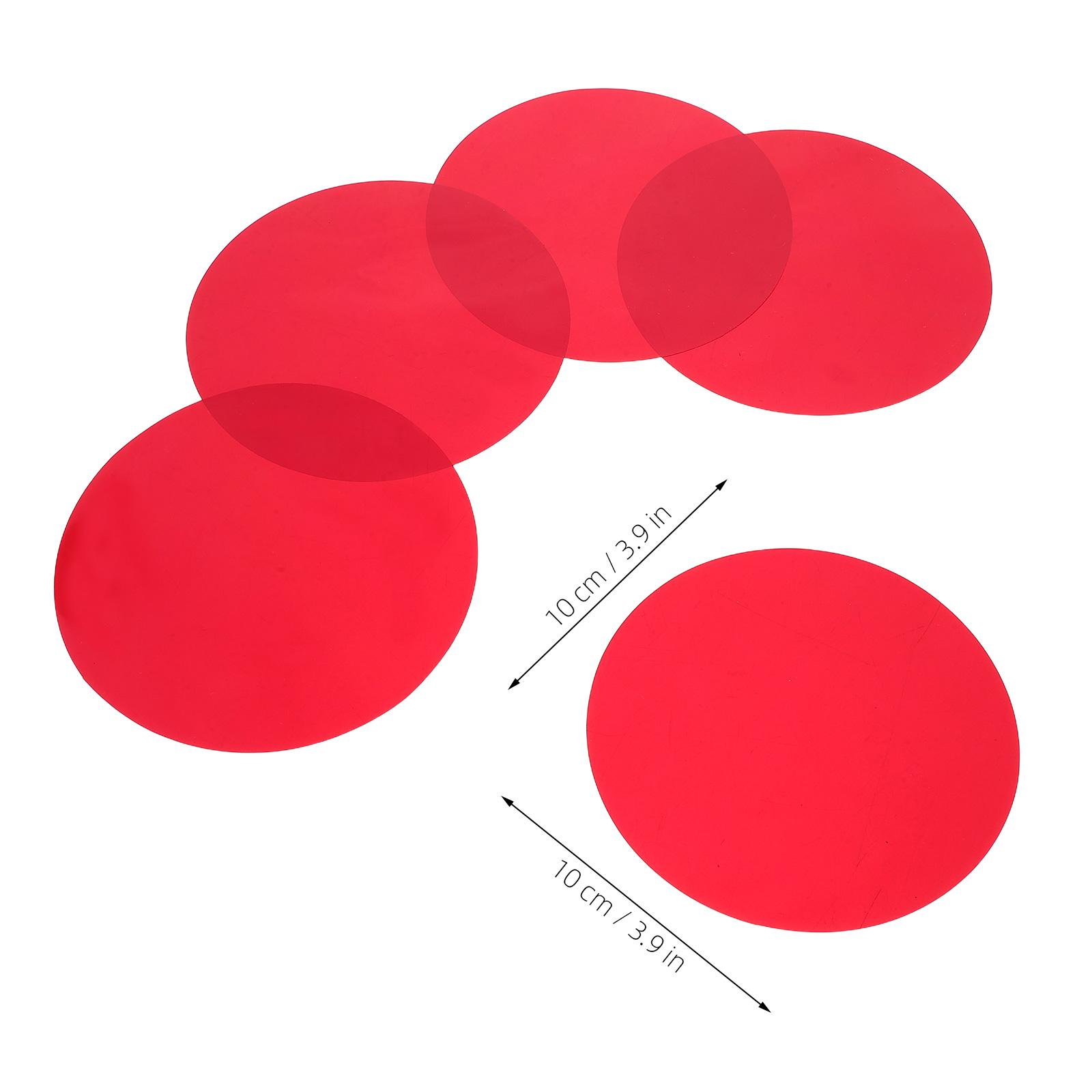 

5 шт. Плівка-дифузор світла, що змінює колір: Самоклеючі прозорі гелеві листи для домашніх тварин для точкових світильників, стійкі до вицвітання абажури червоний