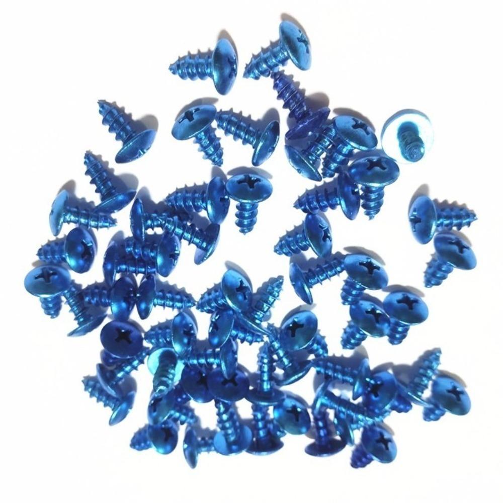 

30PCS M5x16 Self-Tapping Screws Colorful Universal Decorative Bolt Set Aluminum Alloy Motorcycle Screws синій