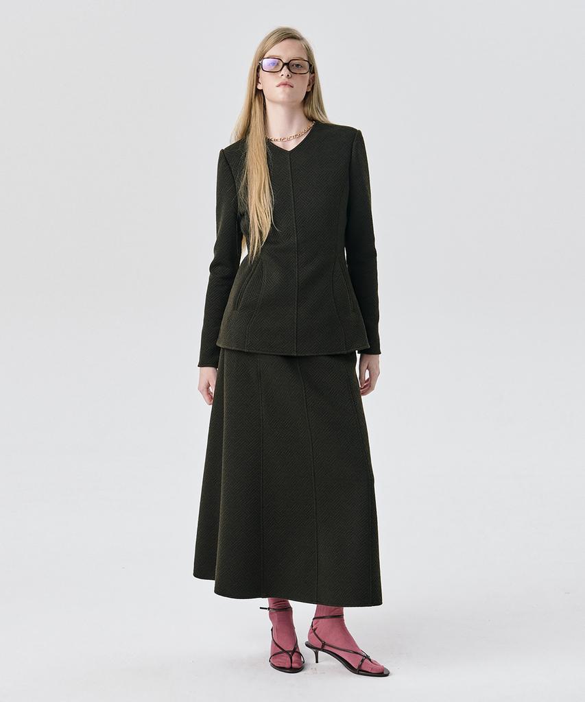 WNDERKAMMER Round Poket Skirt_Brown