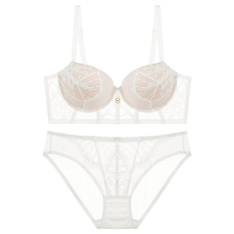

Сексуальное кружевное нижнее белье, бюстгальтер с поддержкой, собирающий грудь, для маленькой груди, большой бюстгальтер 85D белый