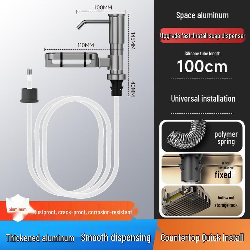 304 Stainless Steel Kitchen Sink Dish Soap Dispenser for Household Detergent