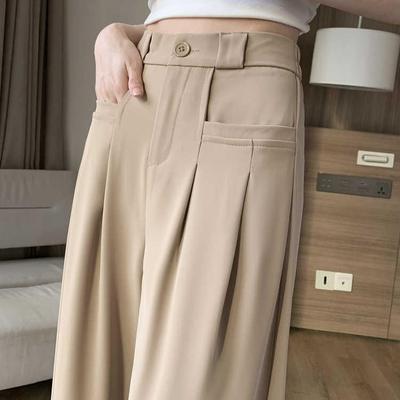 2024 Damen High-Waist Weitbein Drapierhose - Frühlings-/Herbstausgabe