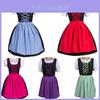 Okouzlující německé šaty Bavorský Dirndl Kostým s Elegantní Zdobení Zástěry
