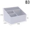 Simple Brush Colored Pen Marker Desktop Stationery Storage Box Multi-Functional Three Squares Desktop Sundries Storage Holder