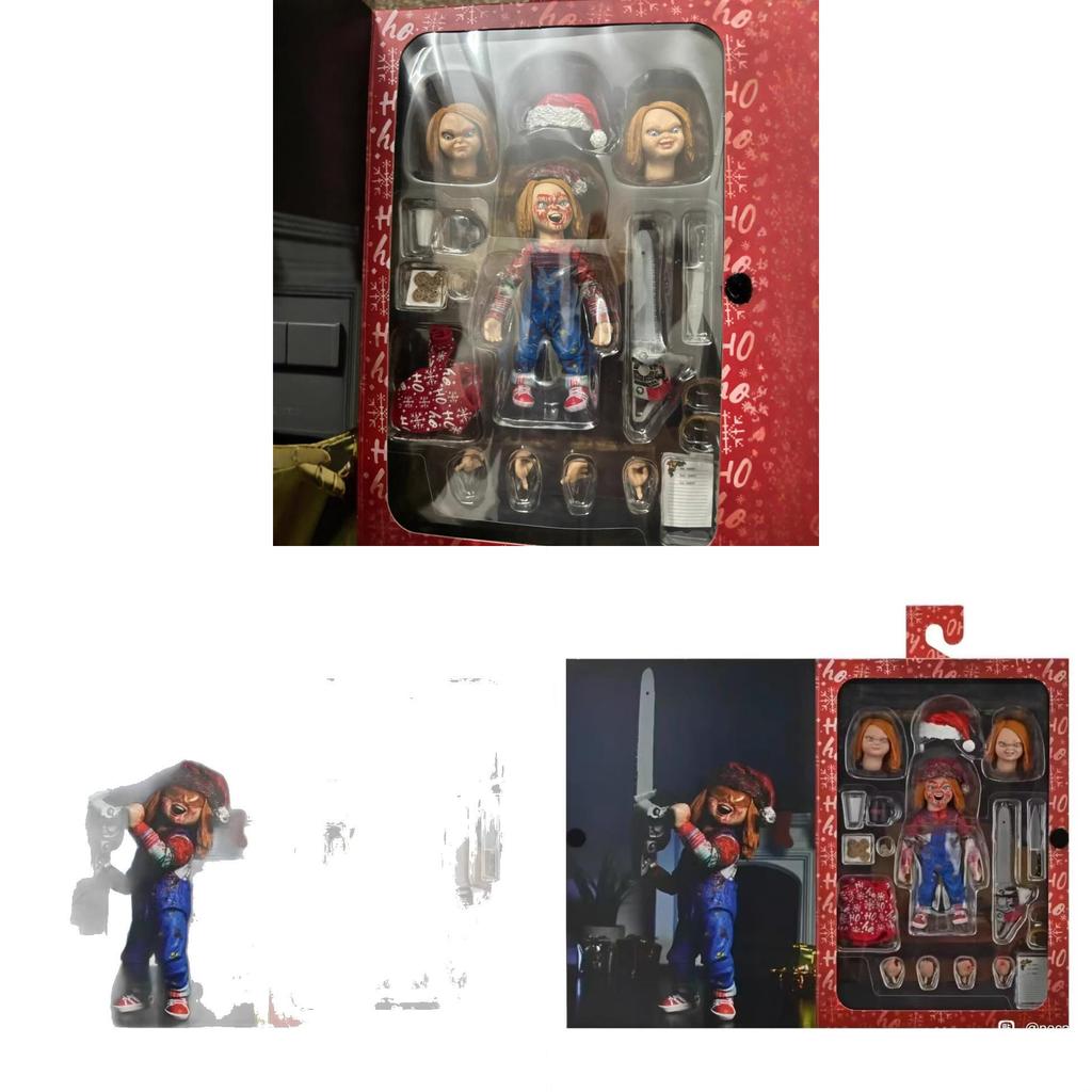 Childs Play Chucky Christmas Edition Pvc Figurine With Articulated Joints For Collectors