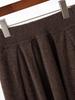 Pure Wool High-Waisted Mid-Length Cashmere Skirt for Women - Versatile Autumn/Winter Style